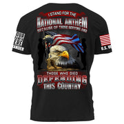 I Stand National Anthem Who Died Defending This Country Personalized Grunge Style Shirt For Veteran H2511
