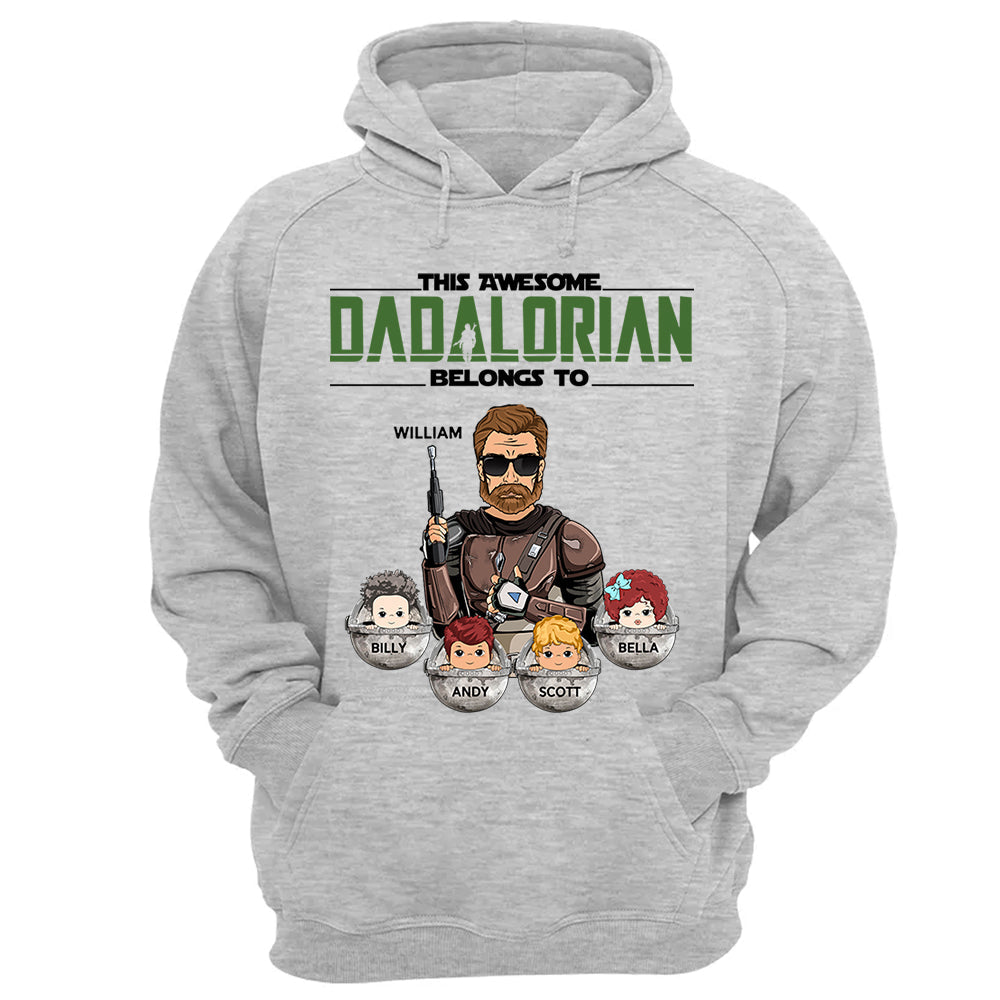 This Awesome Dadalorian Belongs To Personalized Shirt Gift For Dad - Father's Day & Birth Day Gift For Him