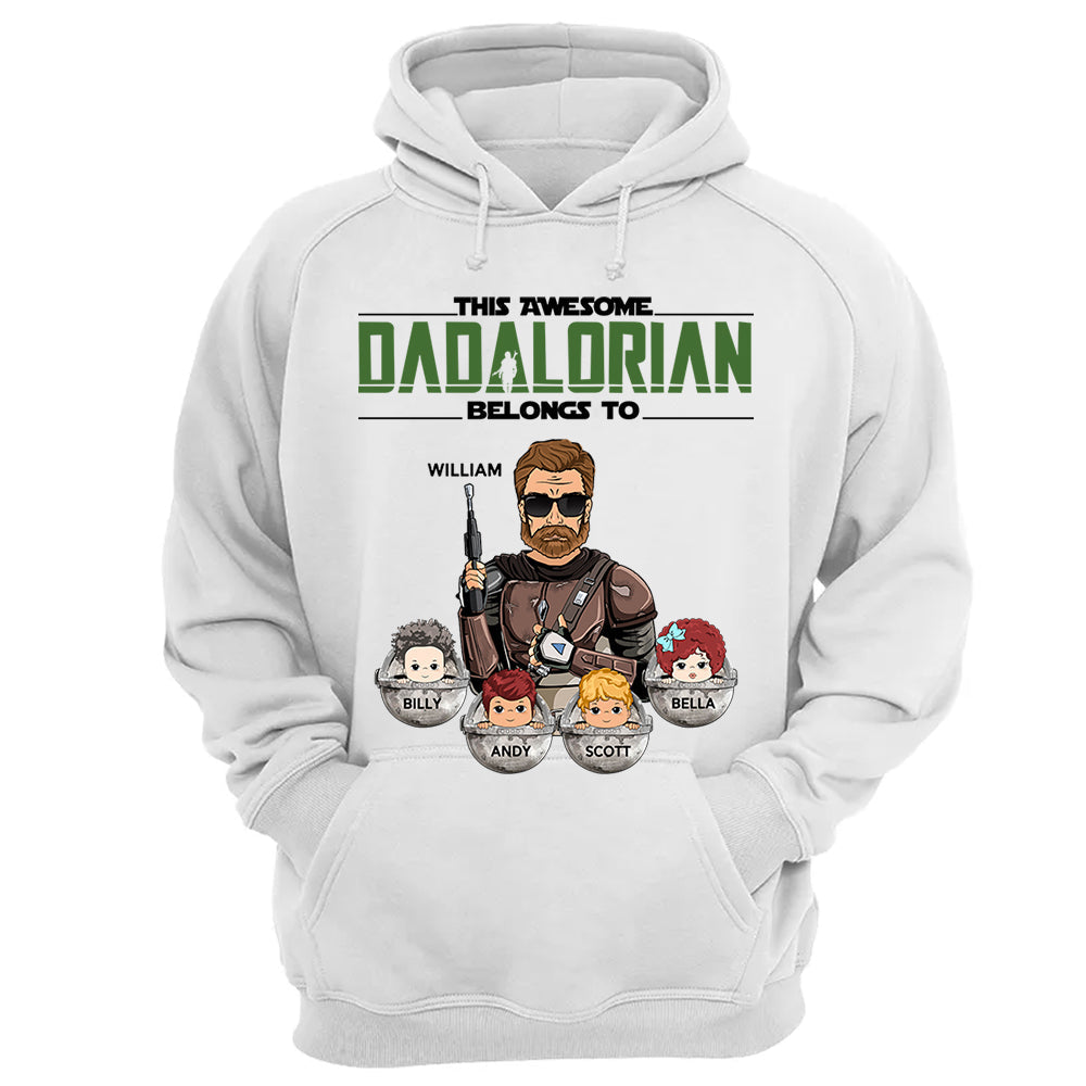 This Awesome Dadalorian Belongs To Personalized Shirt Gift For Dad - Father's Day & Birth Day Gift For Him