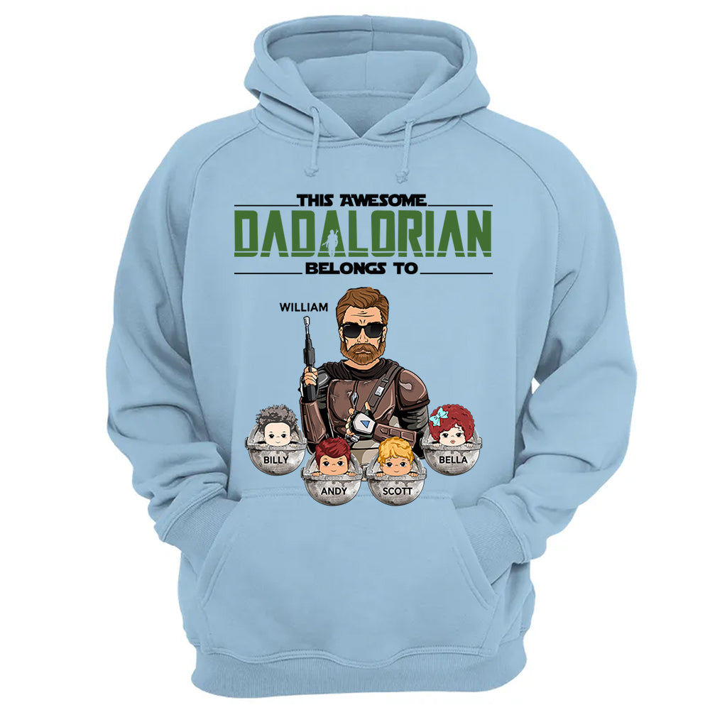 This Awesome Dadalorian Belongs To Personalized Shirt Gift For Dad - Father's Day & Birth Day Gift For Him