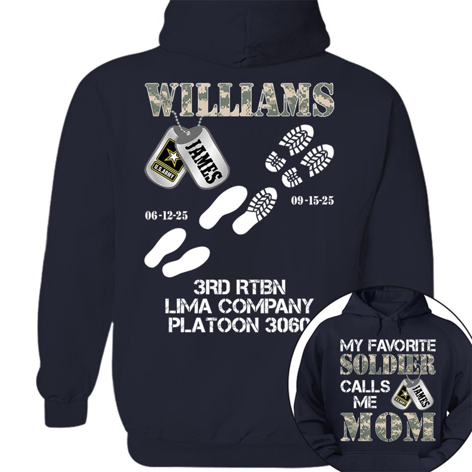 My Favorite Soldier Calls Me Mom Custom Recruit Training Unit Designation Shirt For Proud Military Family Graduate Shirt H2511