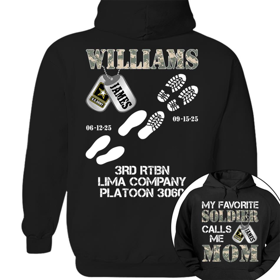 My Favorite Soldier Calls Me Mom Custom Recruit Training Unit Designation Shirt For Proud Military Family Graduate Shirt H2511