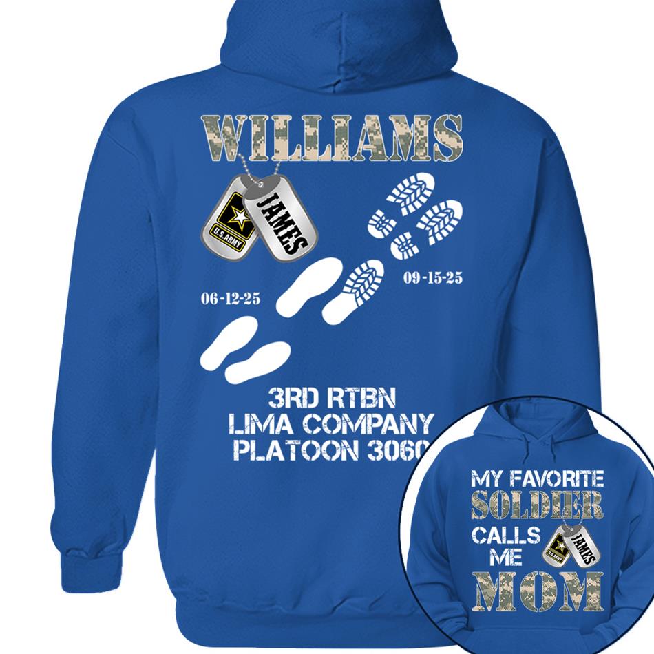 My Favorite Soldier Calls Me Mom Custom Recruit Training Unit Designation Shirt For Proud Military Family Graduate Shirt H2511