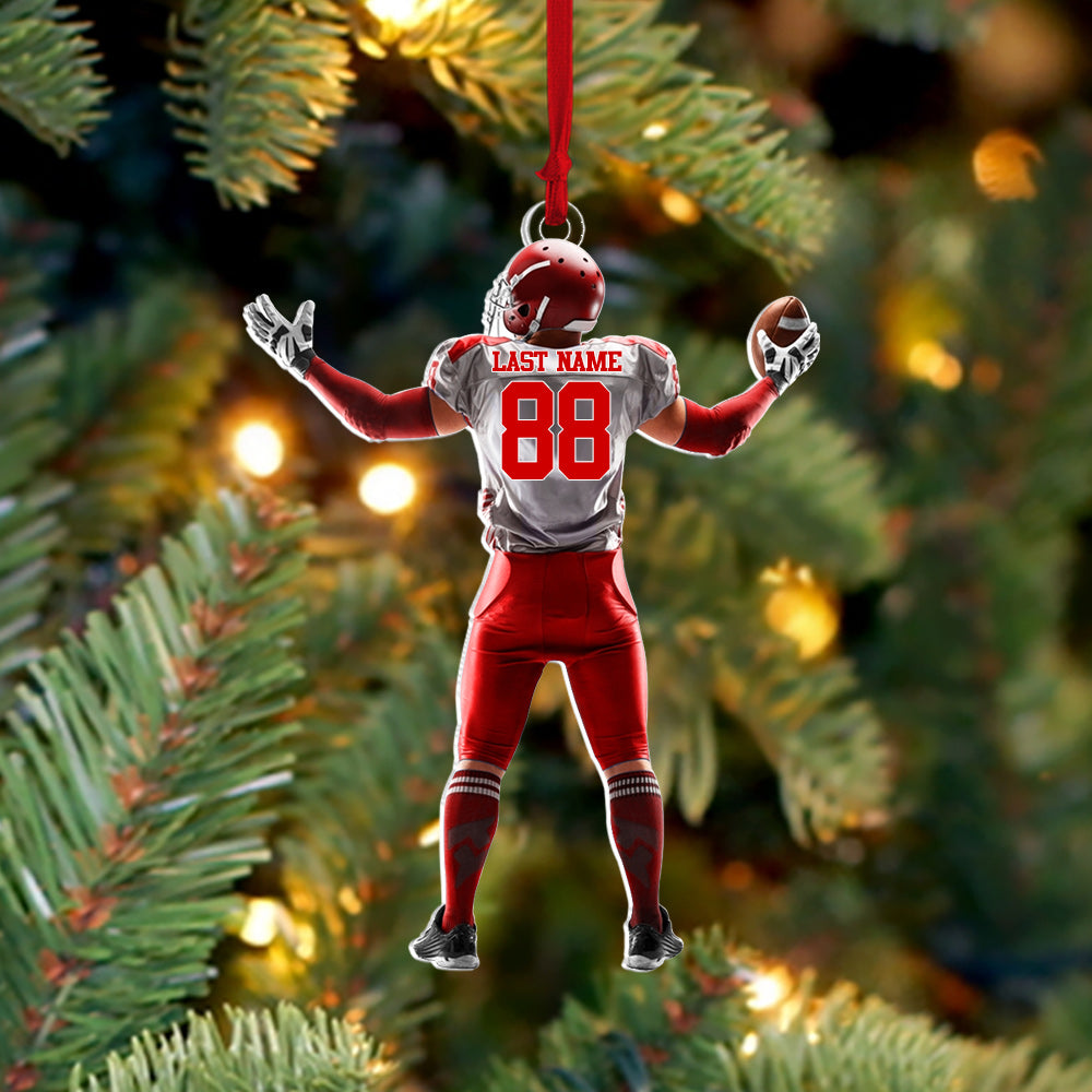 American Football Player Ornament Gift For Football Lovers - Custom Gift For Football Player H2511