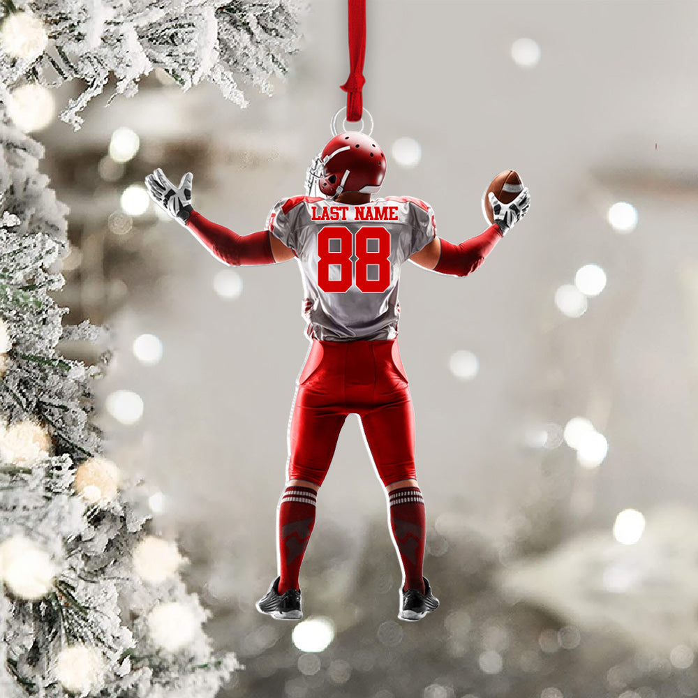 American Football Player Ornament Gift For Football Lovers - Custom Gift For Football Player H2511
