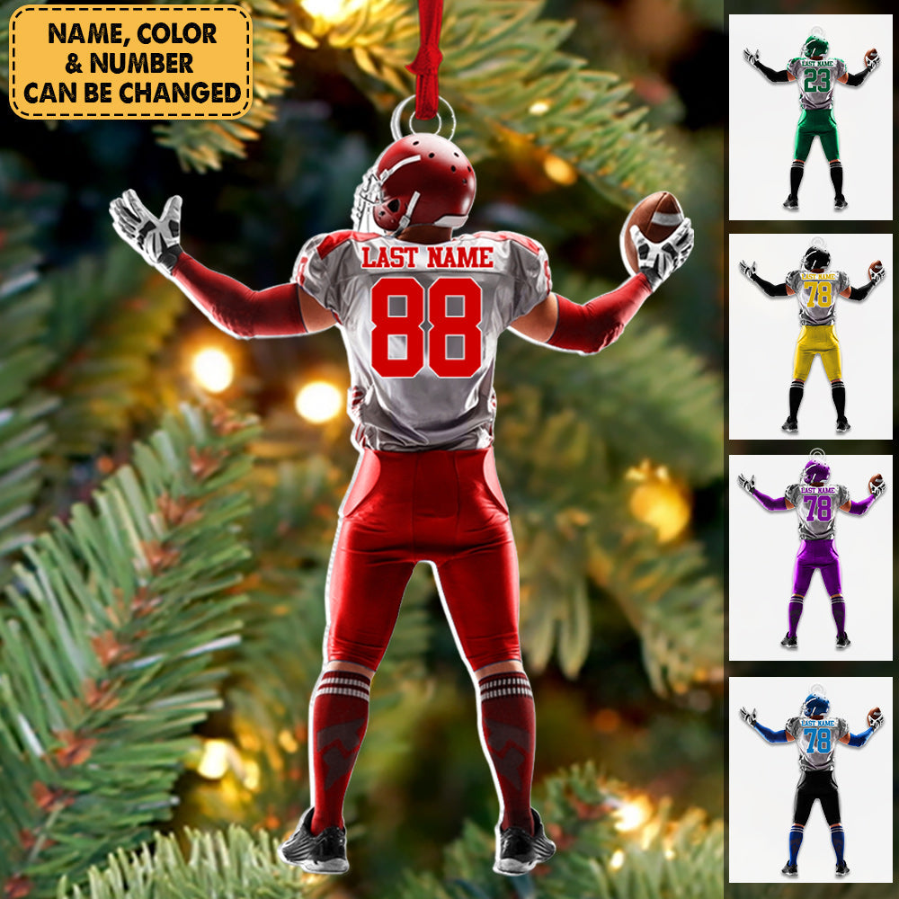 American Football Player Ornament Gift For Football Lovers - Custom Gift For Football Player H2511