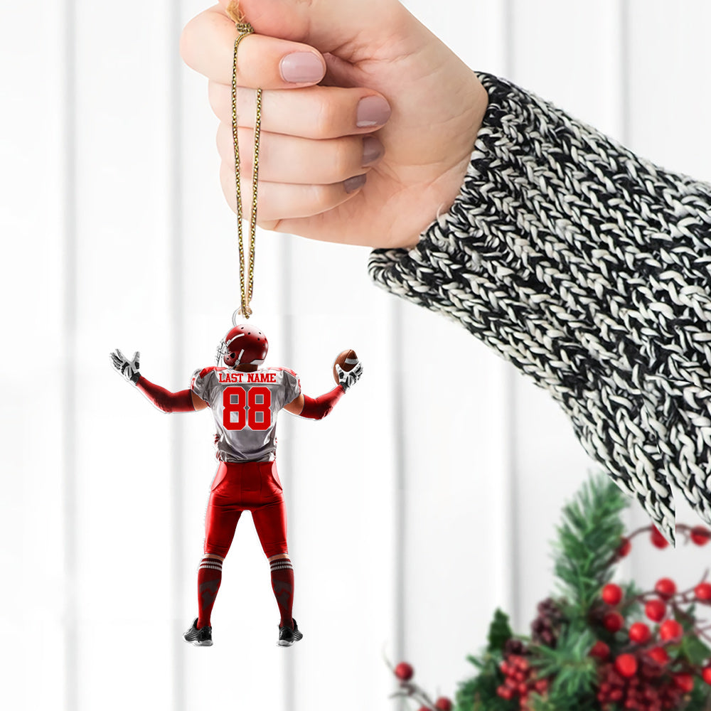 American Football Player Ornament Gift For Football Lovers - Custom Gift For Football Player H2511