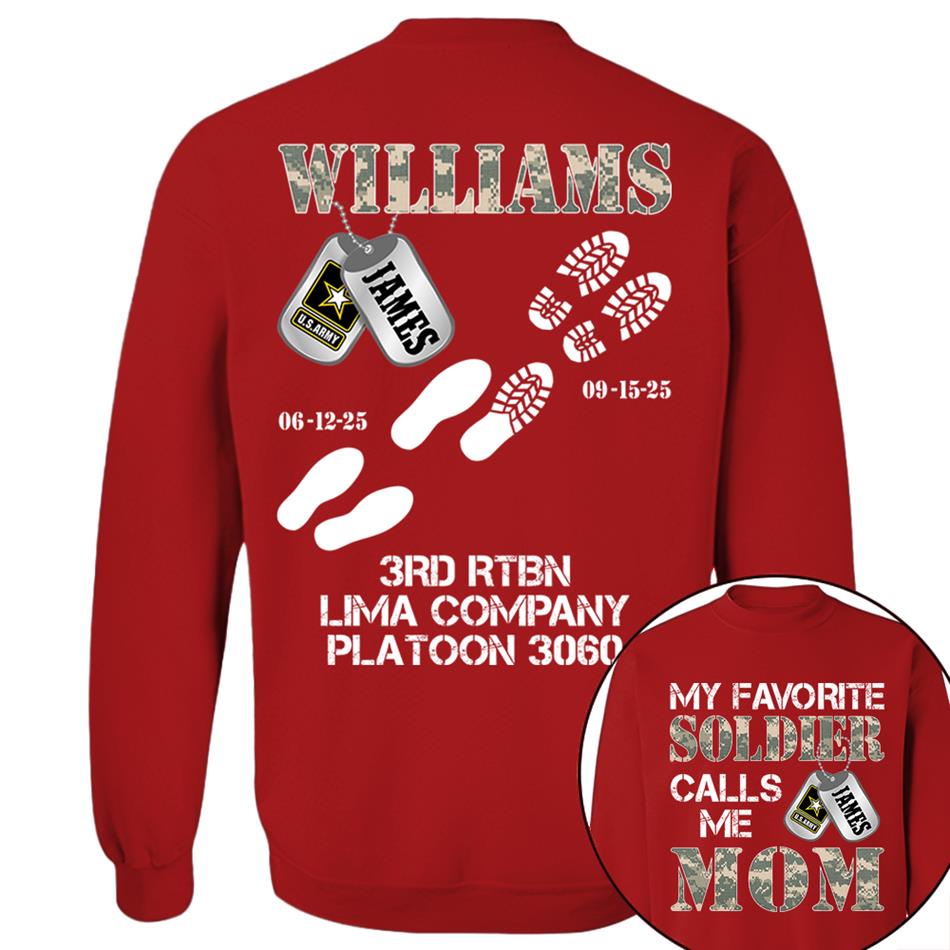 My Favorite Soldier Calls Me Mom Custom Recruit Training Unit Designation Shirt For Proud Military Family Graduate Shirt H2511