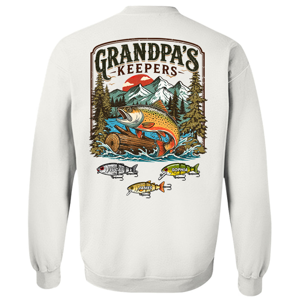 Grandpa’s Keepers T-Shirt – Personalized Fishing Grandpa Shirt T24