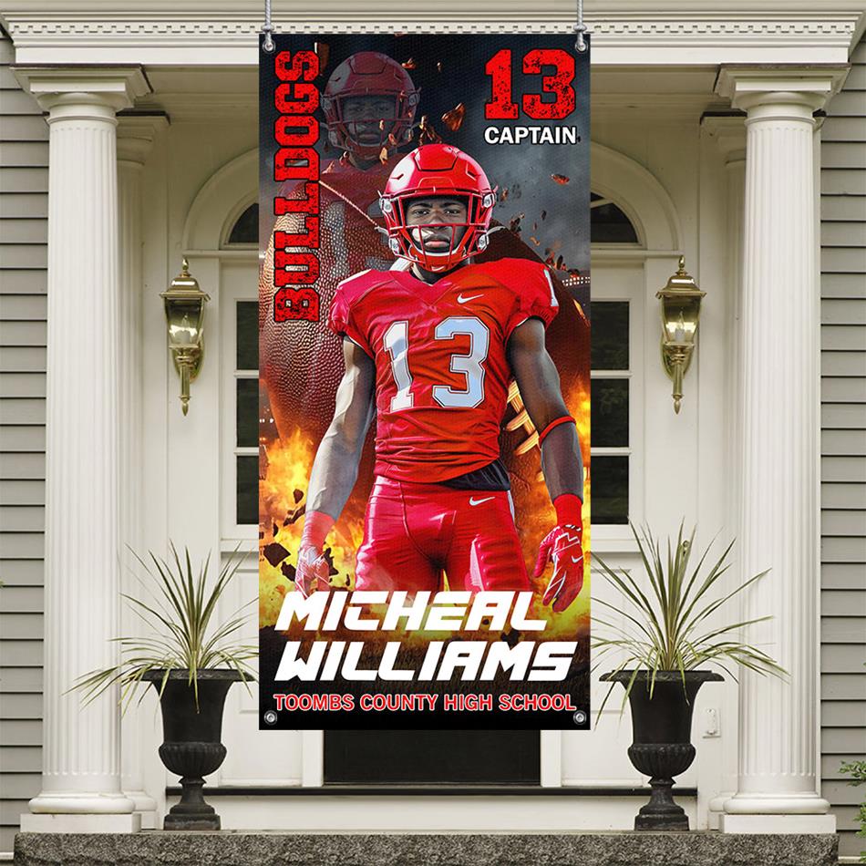 American Football Custom Player Sports Banner Game Day Banner For Football Families H2511 Trna
