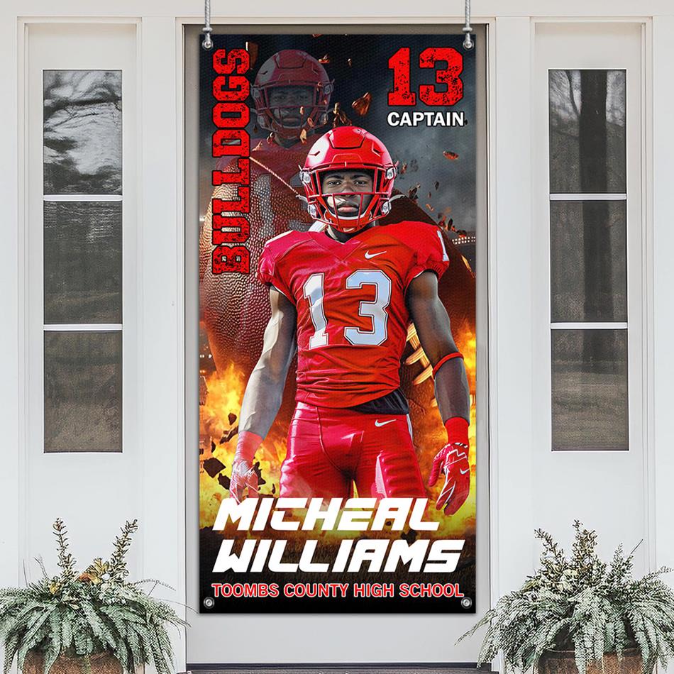 American Football Custom Player Sports Banner Game Day Banner For Football Families H2511 Trna