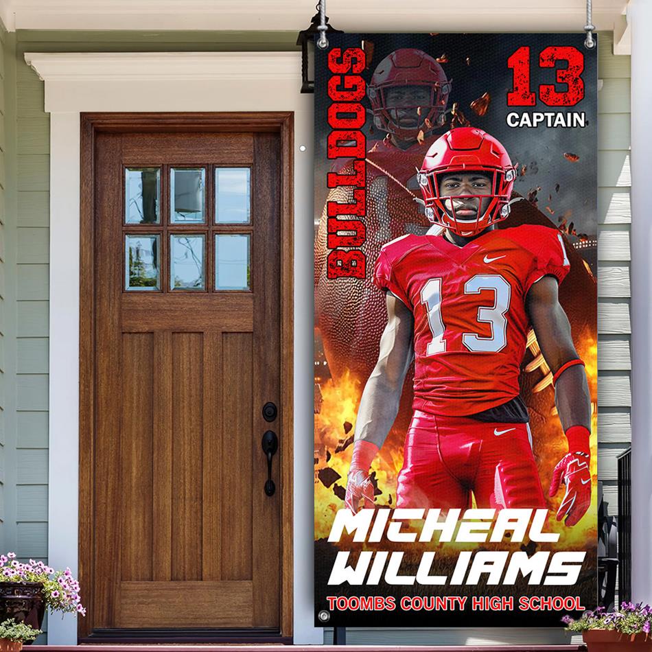 American Football Custom Player Sports Banner Game Day Banner For Football Families H2511 Trna