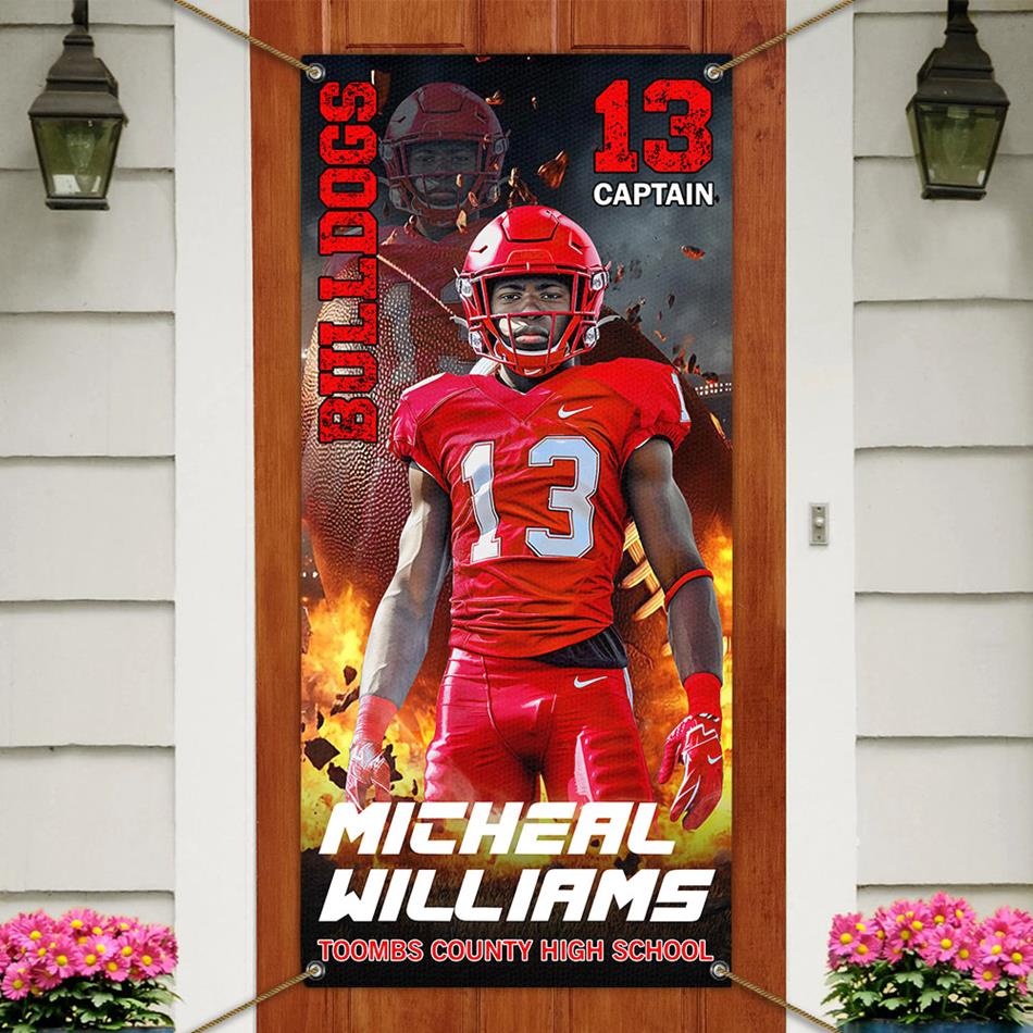 American Football Custom Player Sports Banner Game Day Banner For Football Families H2511 Trna