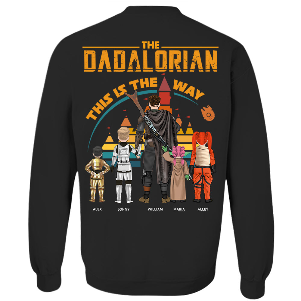 Custom Dadalorian This Is The Way View Shirt Shirt - Tatooine Sunset Shirt Gift For Dad