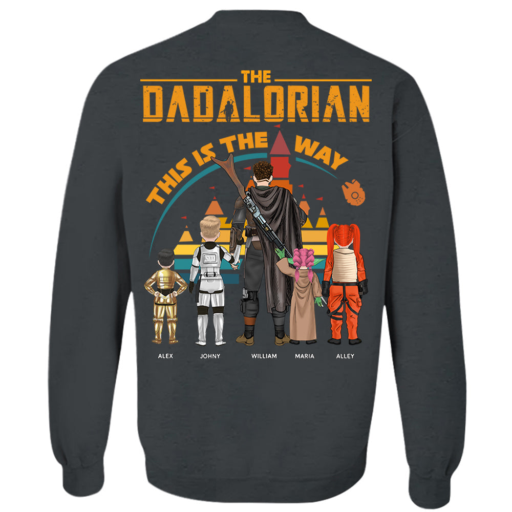 Custom Dadalorian This Is The Way View Shirt Shirt - Tatooine Sunset Shirt Gift For Dad