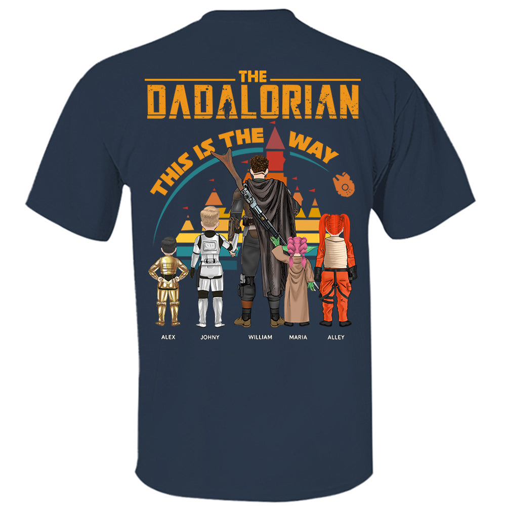Custom Dadalorian This Is The Way View Shirt Shirt - Tatooine Sunset Shirt Gift For Dad