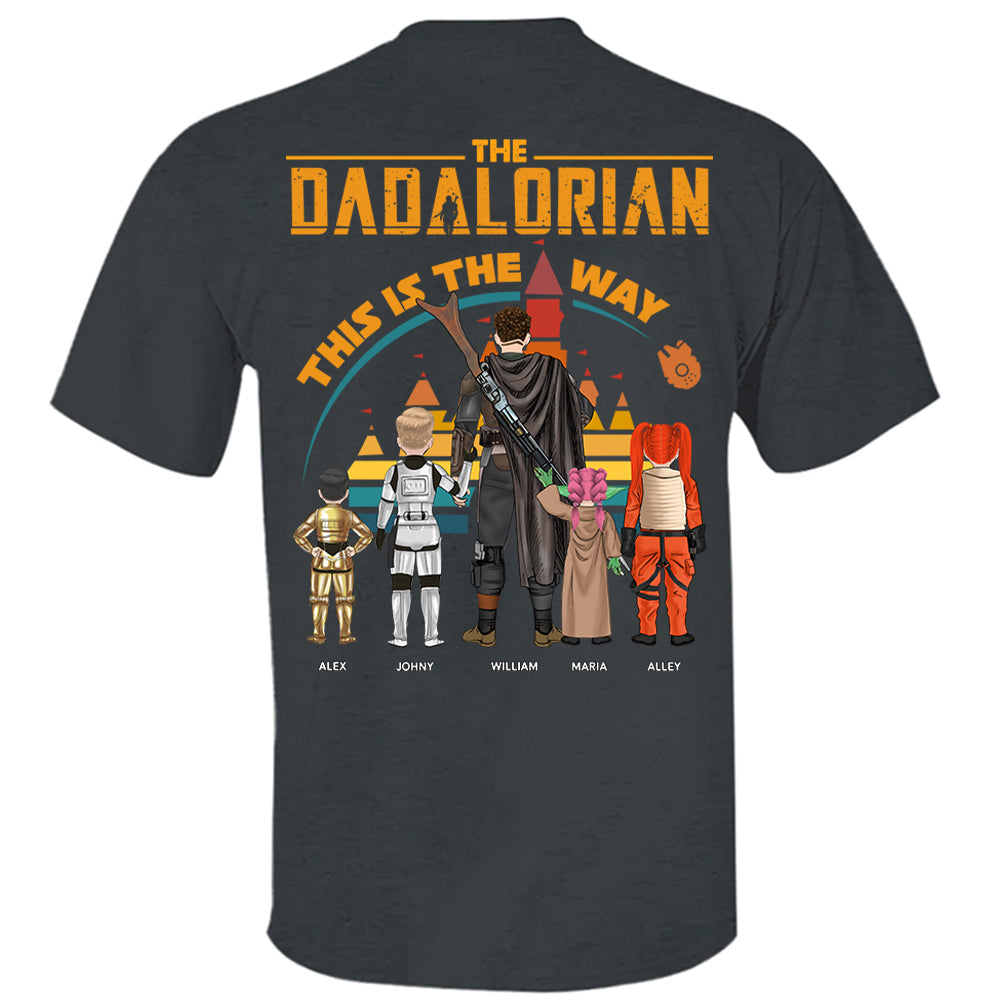 Custom Dadalorian This Is The Way View Shirt Shirt - Tatooine Sunset Shirt Gift For Dad