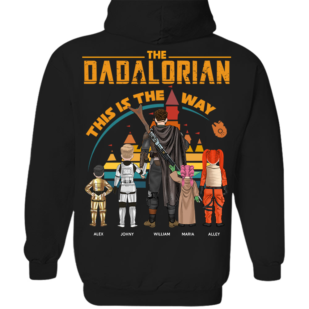 Custom Dadalorian This Is The Way View Shirt Shirt - Tatooine Sunset Shirt Gift For Dad