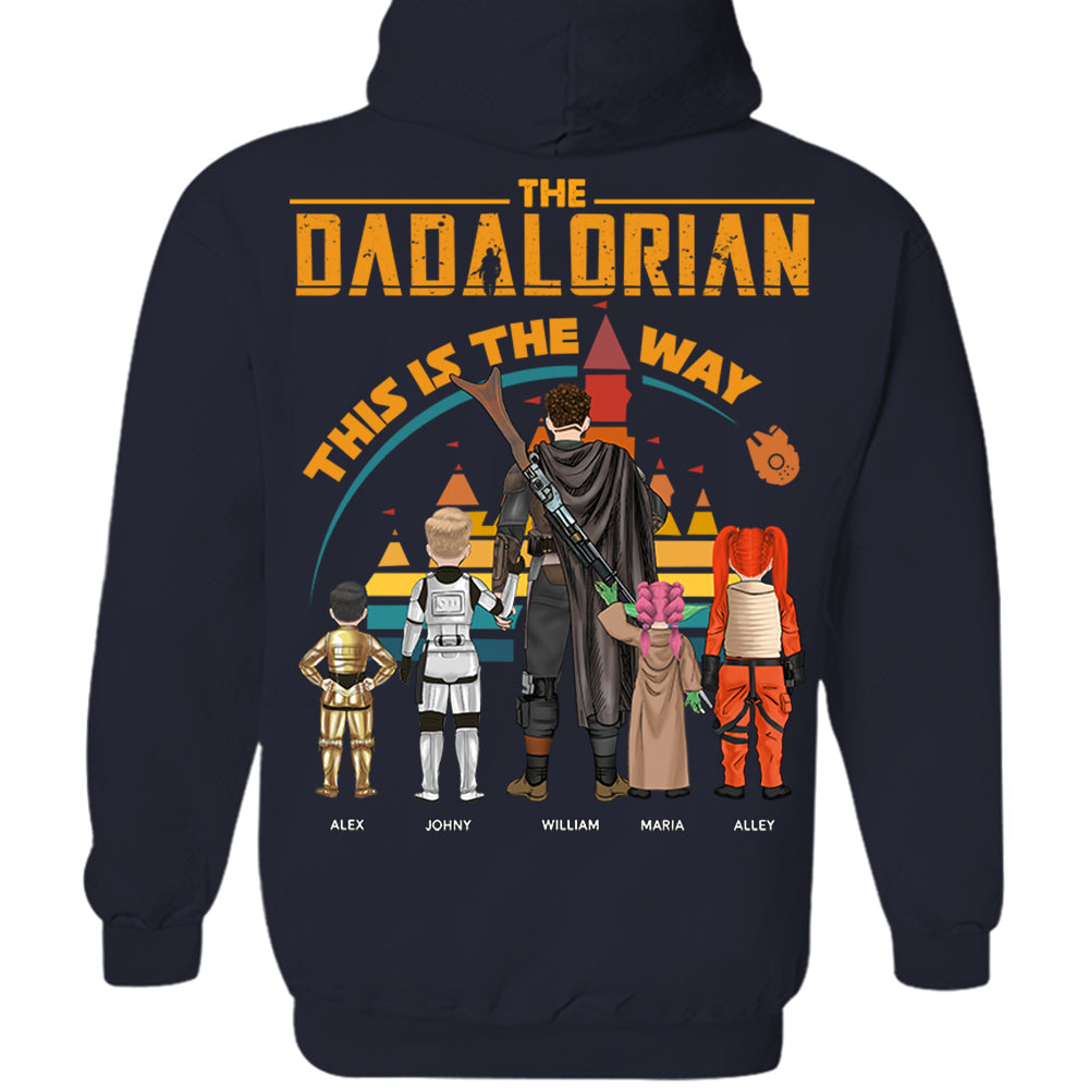 Custom Dadalorian This Is The Way View Shirt Shirt - Tatooine Sunset Shirt Gift For Dad