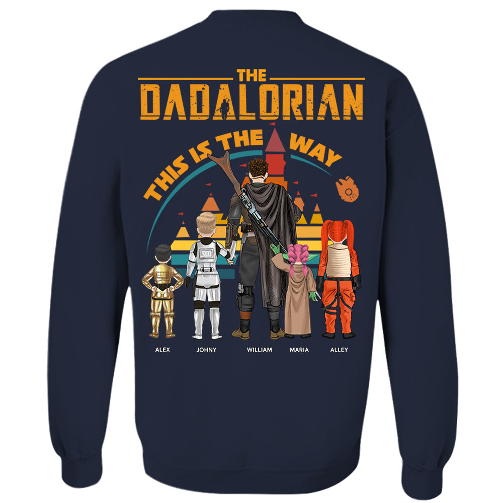 Custom Dadalorian This Is The Way View Shirt Shirt - Tatooine Sunset Shirt Gift For Dad