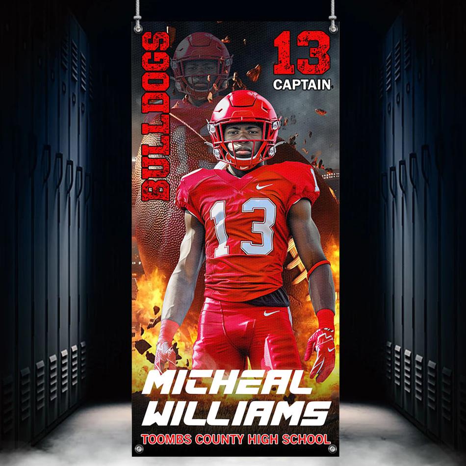 American Football Custom Player Sports Banner Game Day Banner For Football Families H2511 Trna