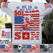 He Is Not Just A Soldier He Is My Son Proud Dad of US Soldier Custom Shirt For Proud Mom Dad Grandma Grandpa Of A Military Soldier H2511 Trna