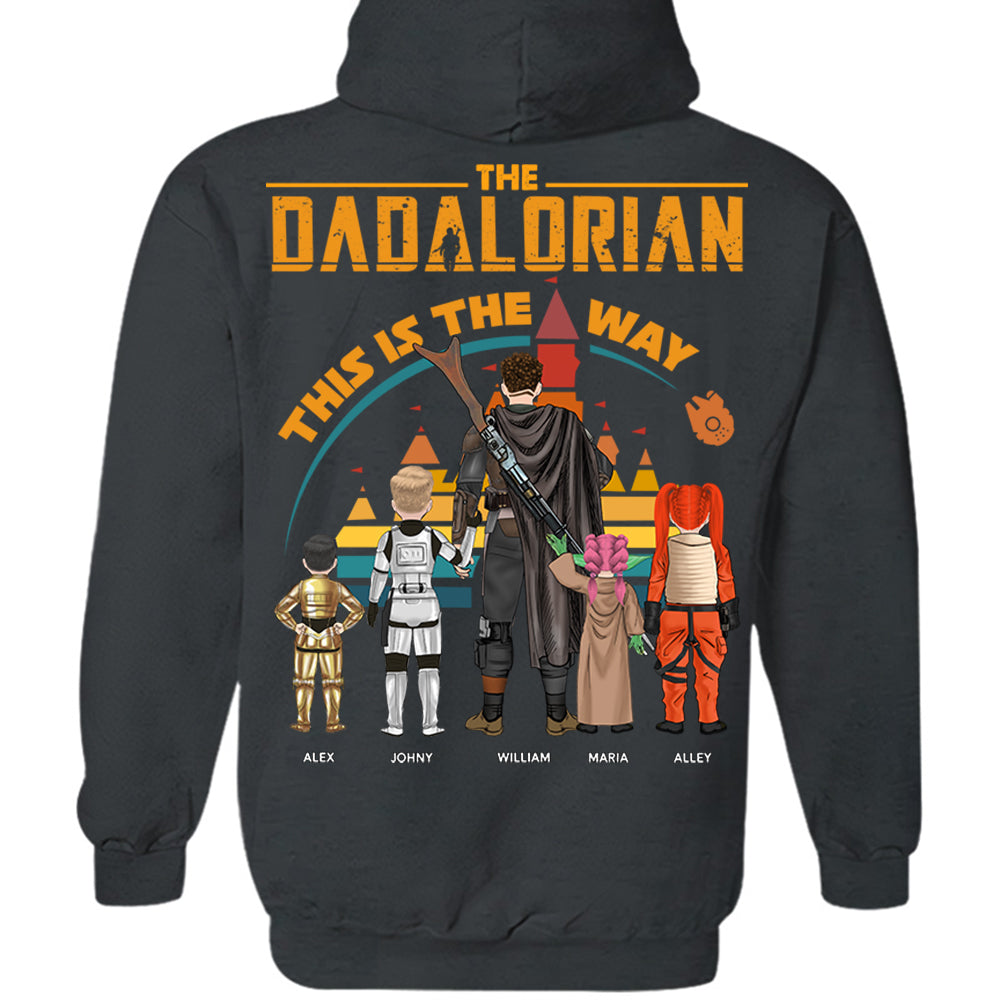 Custom Dadalorian This Is The Way View Shirt Shirt - Tatooine Sunset Shirt Gift For Dad