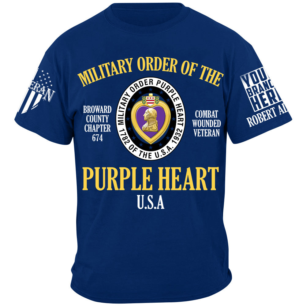 Military Order Of The Purple Heart Custom Shirt For Combat Wounded Veterans H2511