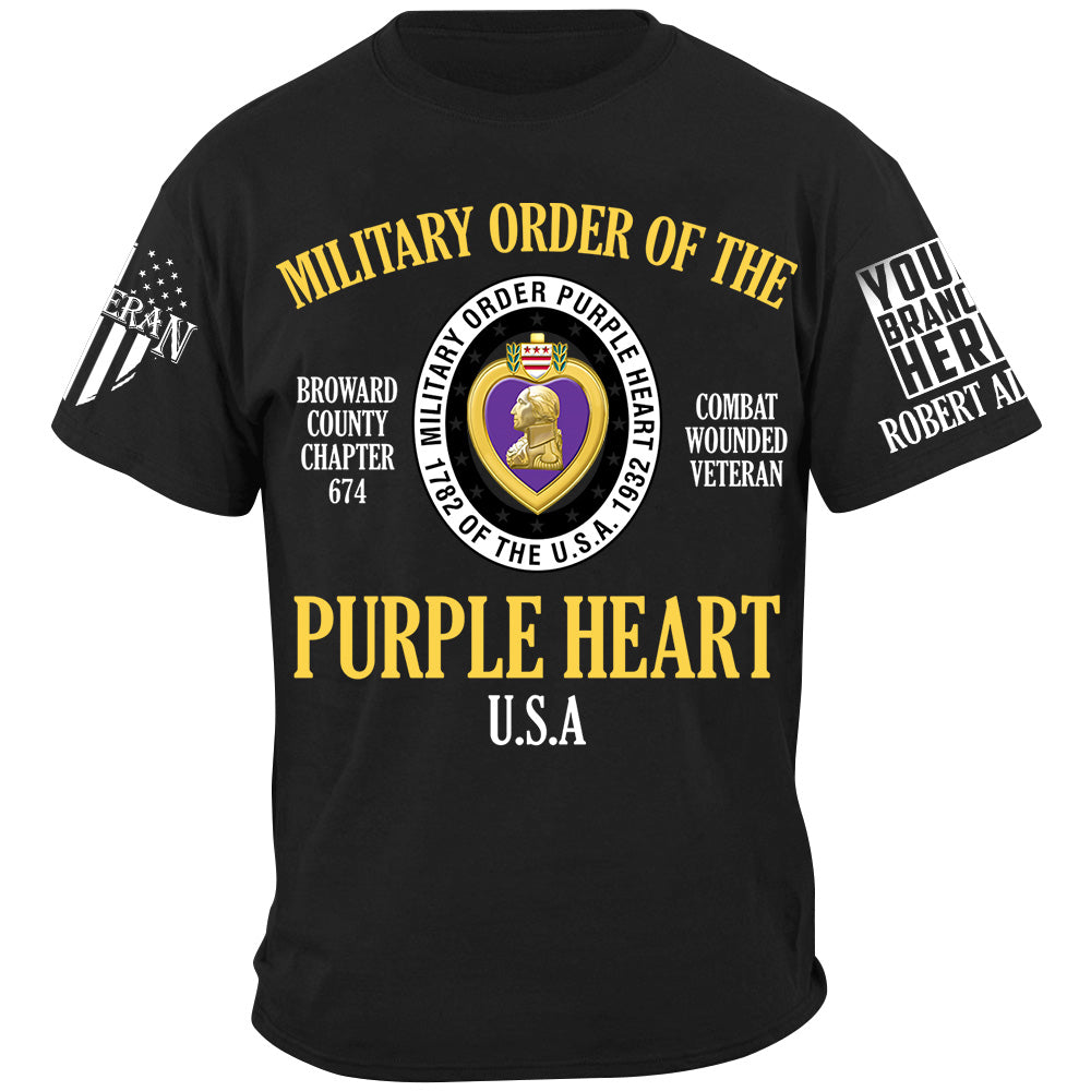 Military Order Of The Purple Heart Custom Shirt For Combat Wounded Veterans H2511