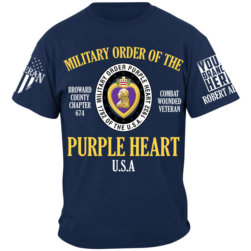 Military Order Of The Purple Heart Custom Shirt For Combat Wounded Veterans H2511