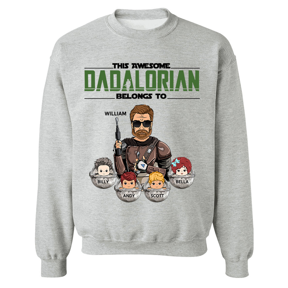 This Awesome Dadalorian Belongs To Personalized Shirt Gift For Dad - Father's Day & Birth Day Gift For Him