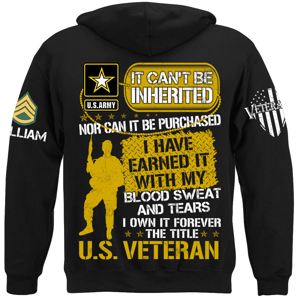 Veteran Shirt I Have Earned It With My Blood Sweat And Tear I Own It Forever The Title Veteran T-Shirt, Veterans Day Shirts H2511
