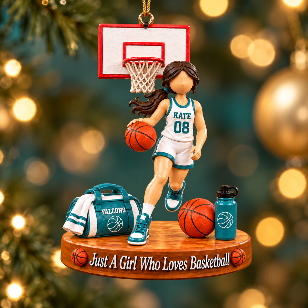 Just A Boy Who Loves Basketball,Personalized Basketball Boy Girl Christmas Ornament, Basketball Gift Na02 NV01 KL07
