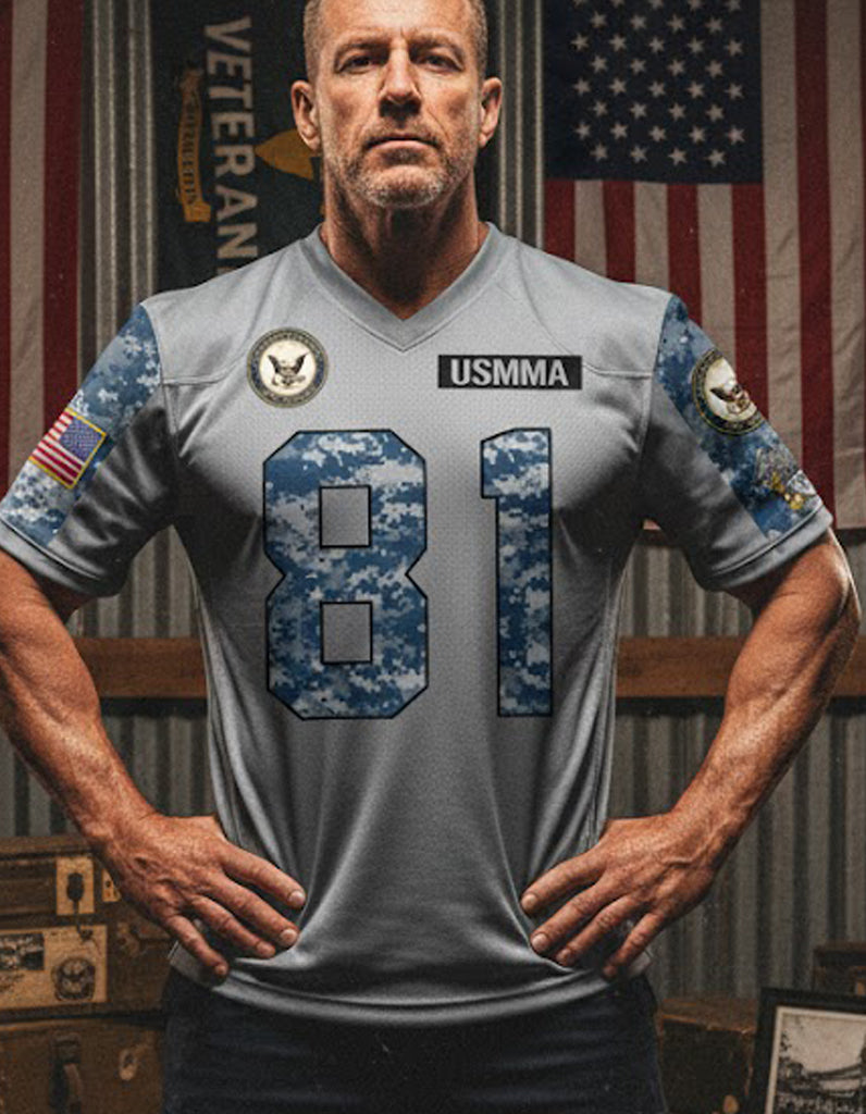 Personalized Football Jersey Military Shirt Custom Camouflage Gift For Soldier Veteran H2511