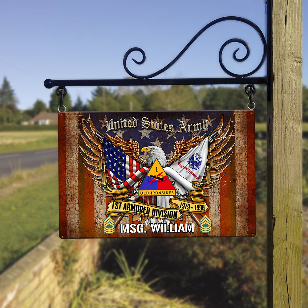 United States Military Custom Division Metal Sign Available To All Military Branches Veteran Gift H2511 Do99