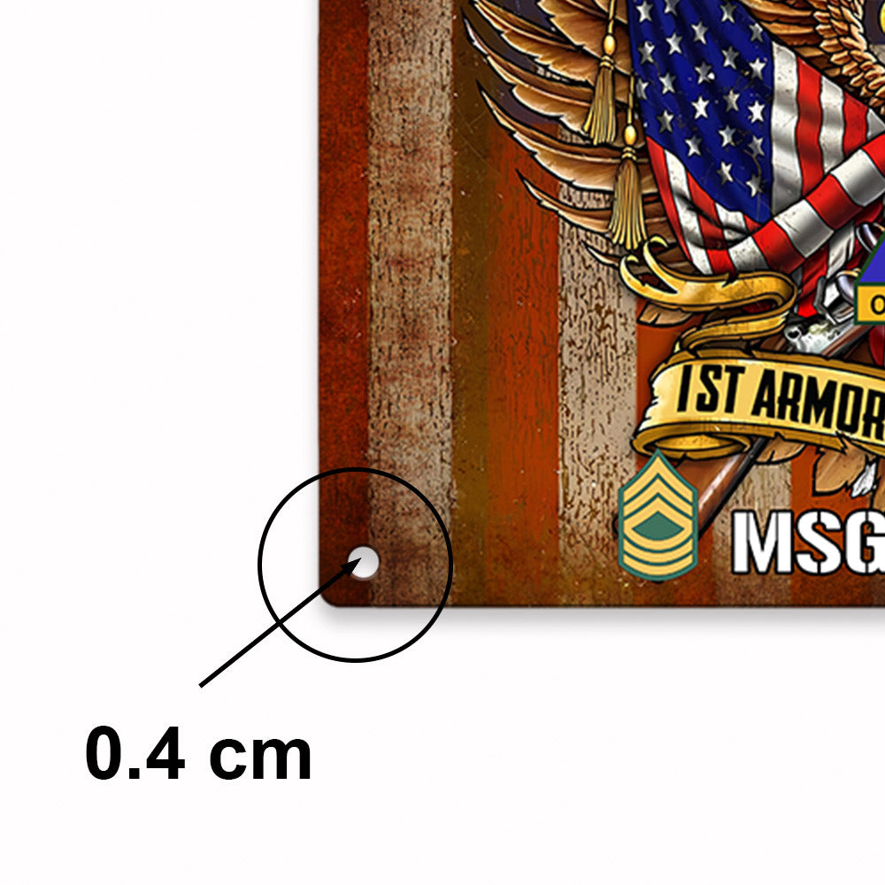 United States Military Custom Division Metal Sign Available To All Military Branches Veteran Gift H2511 Do99