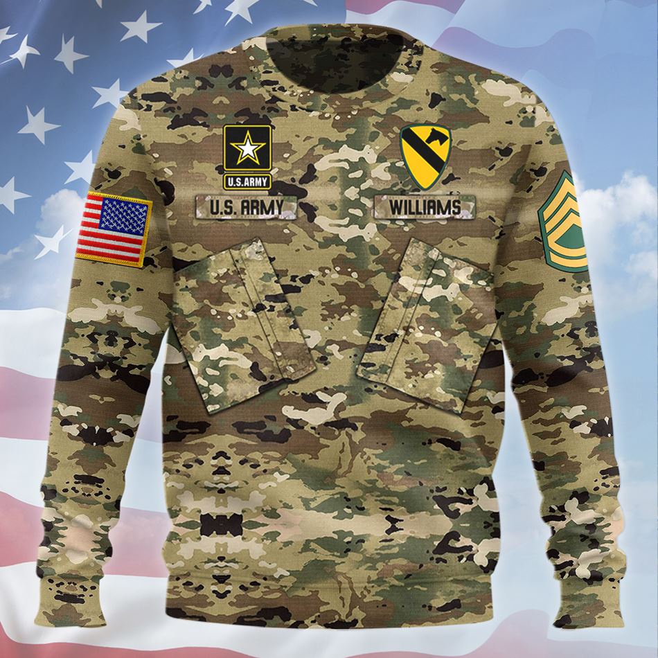 Premium Personalized US Veterans Hawaii Shirt Custom Camouflage Uniform Gift For Veteran Vacation Beach Shirt H2511 Trna