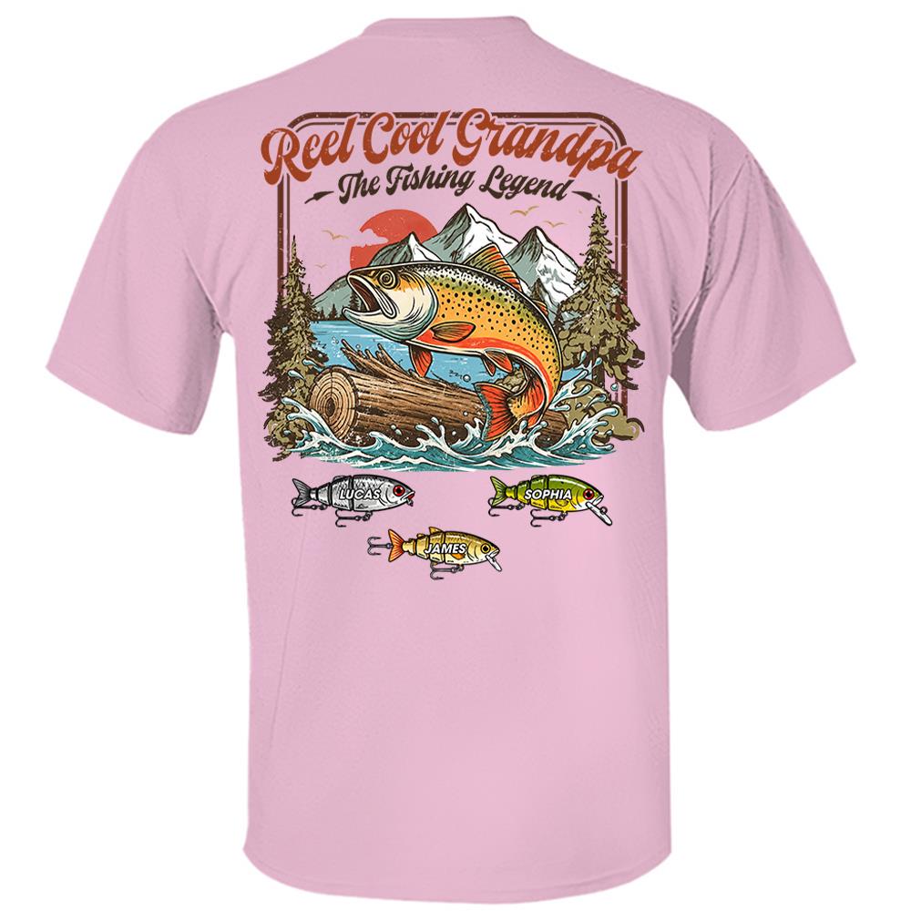 Personalized Reel Cool Grandpa T-Shirt – Funny Fishing Grandpa Shirt Hv01