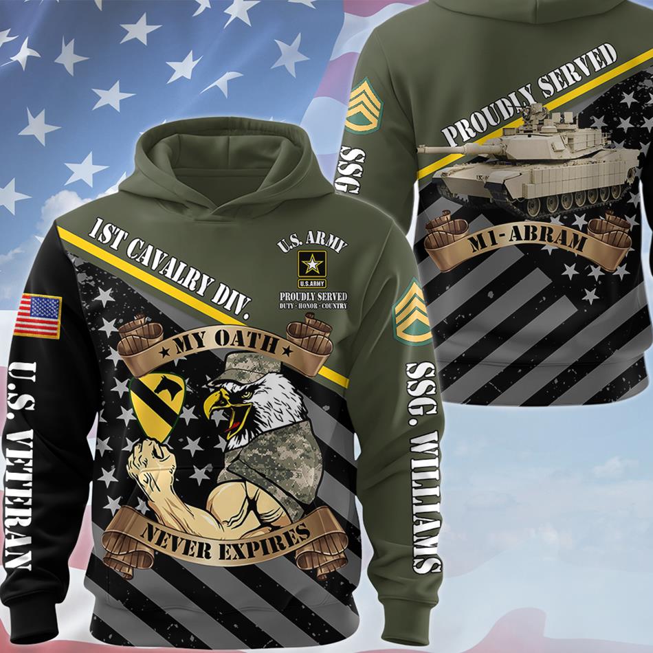 Proudly Served Bald Eagle Soldier Personalized Military Veteran Equipment All Over Print Shirt Custom Vehicle, Aircraft, Naval Vessels Gift For Veteran H2511 Trna