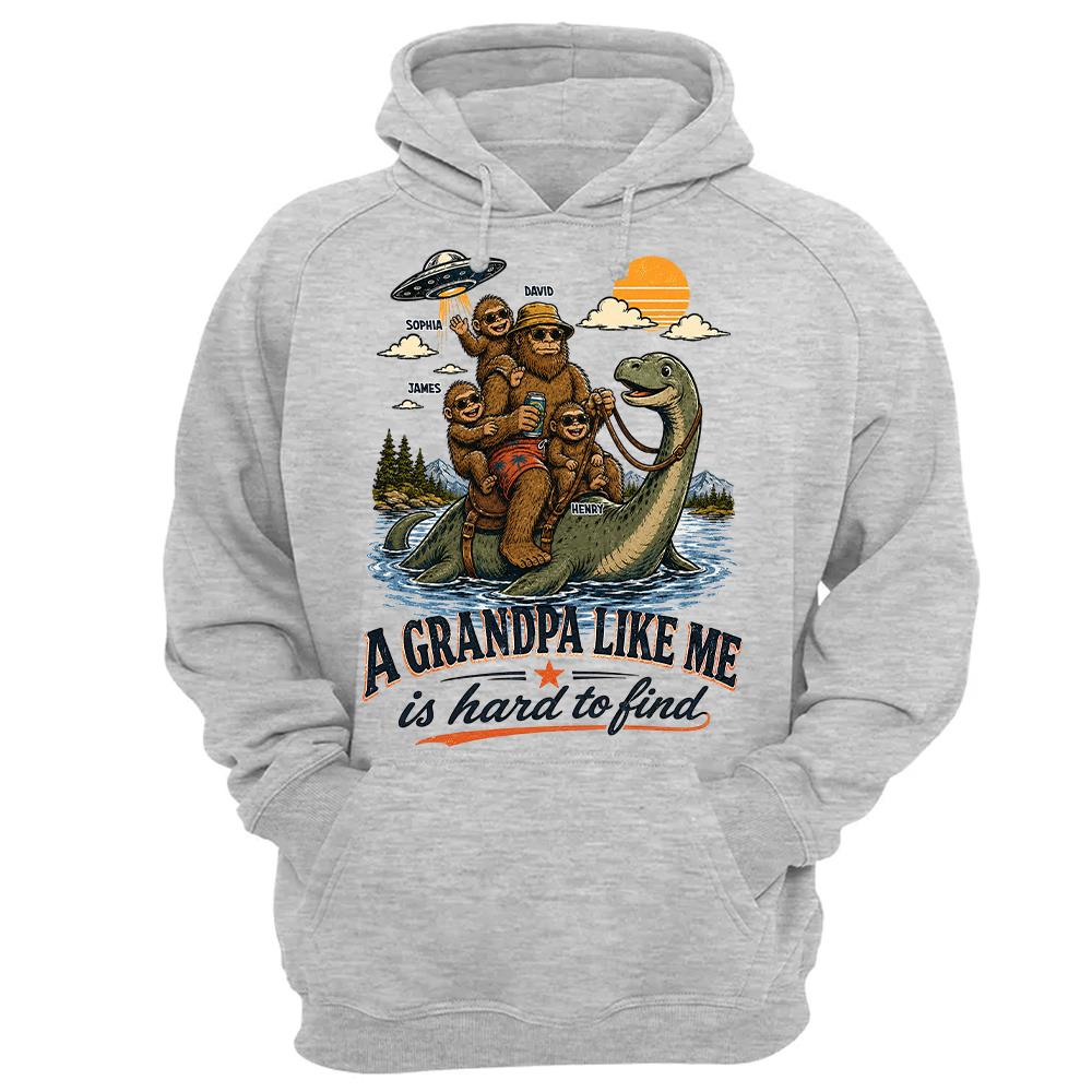 Personalized A Grandpa Like Me Is Hard To Find Retro Lake Monster Shirt, Unique Gift for Papa, Dad, Grandpa Hv01