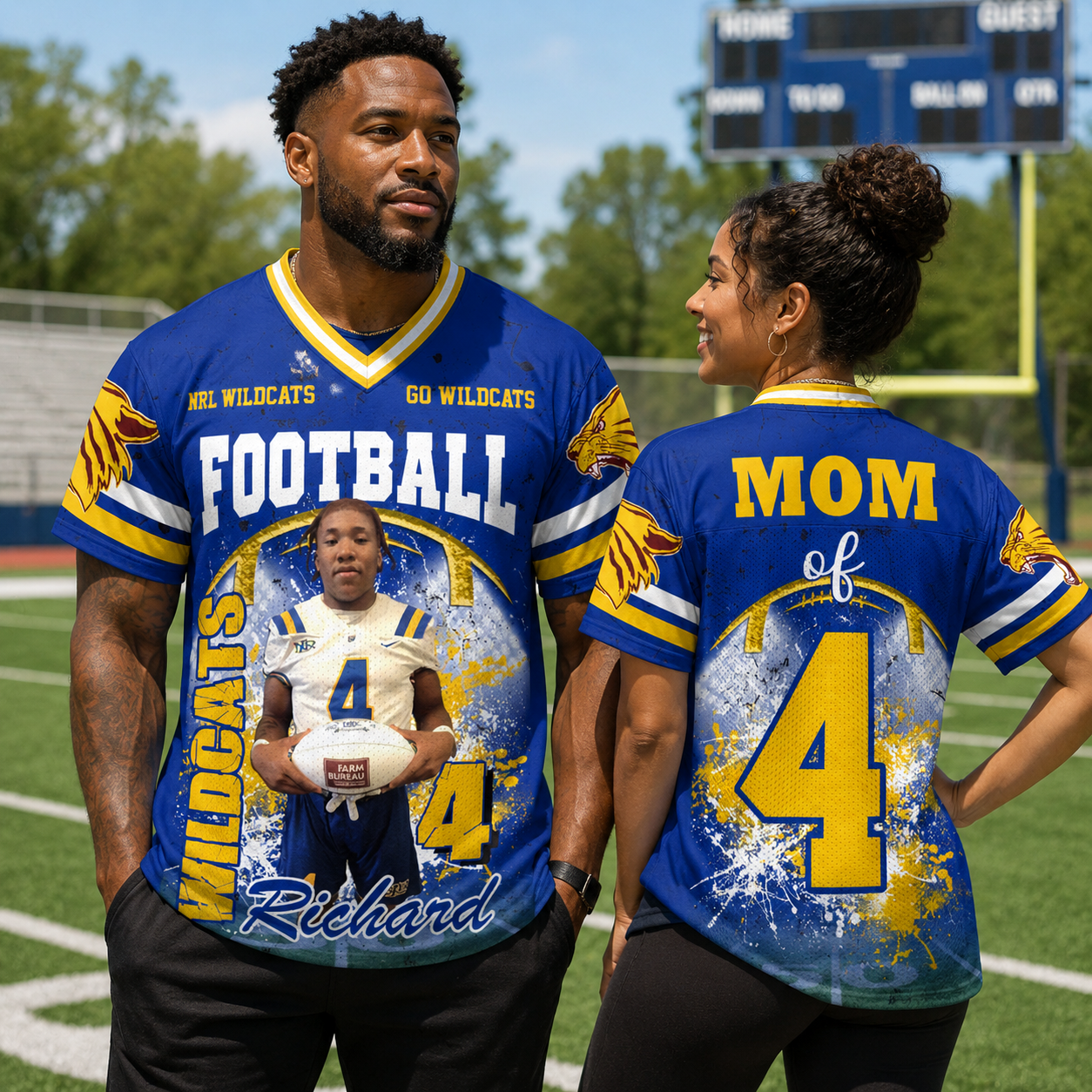 Custom Photo Football Jersey Game Day Shirt Gift For Sport Family H2511
