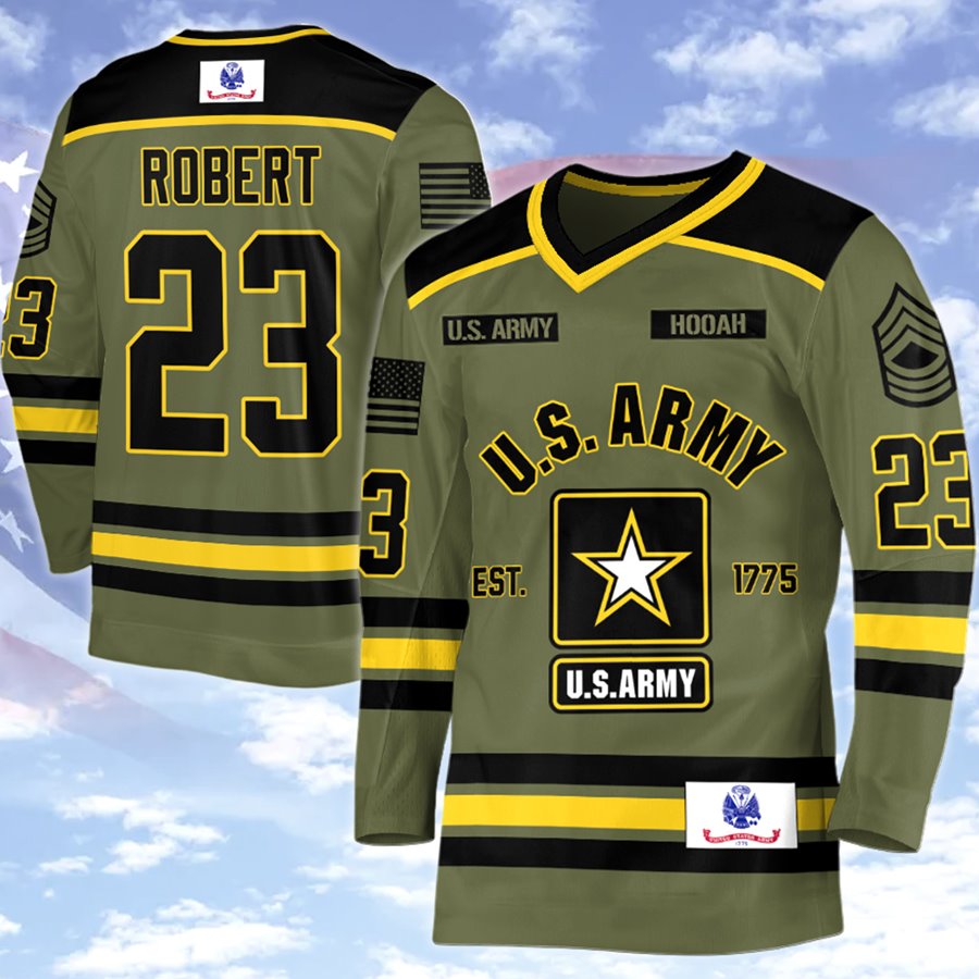 Veteran Premium Hockey Jersey Shirt Personalized Gift For Veteran Soldier Custom All Branches H2511 Trna