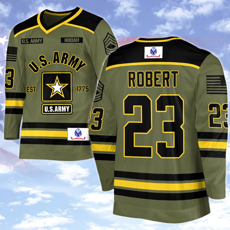 Veteran Premium Hockey Jersey Shirt Personalized Gift For Veteran Soldier Custom All Branches H2511 Trna