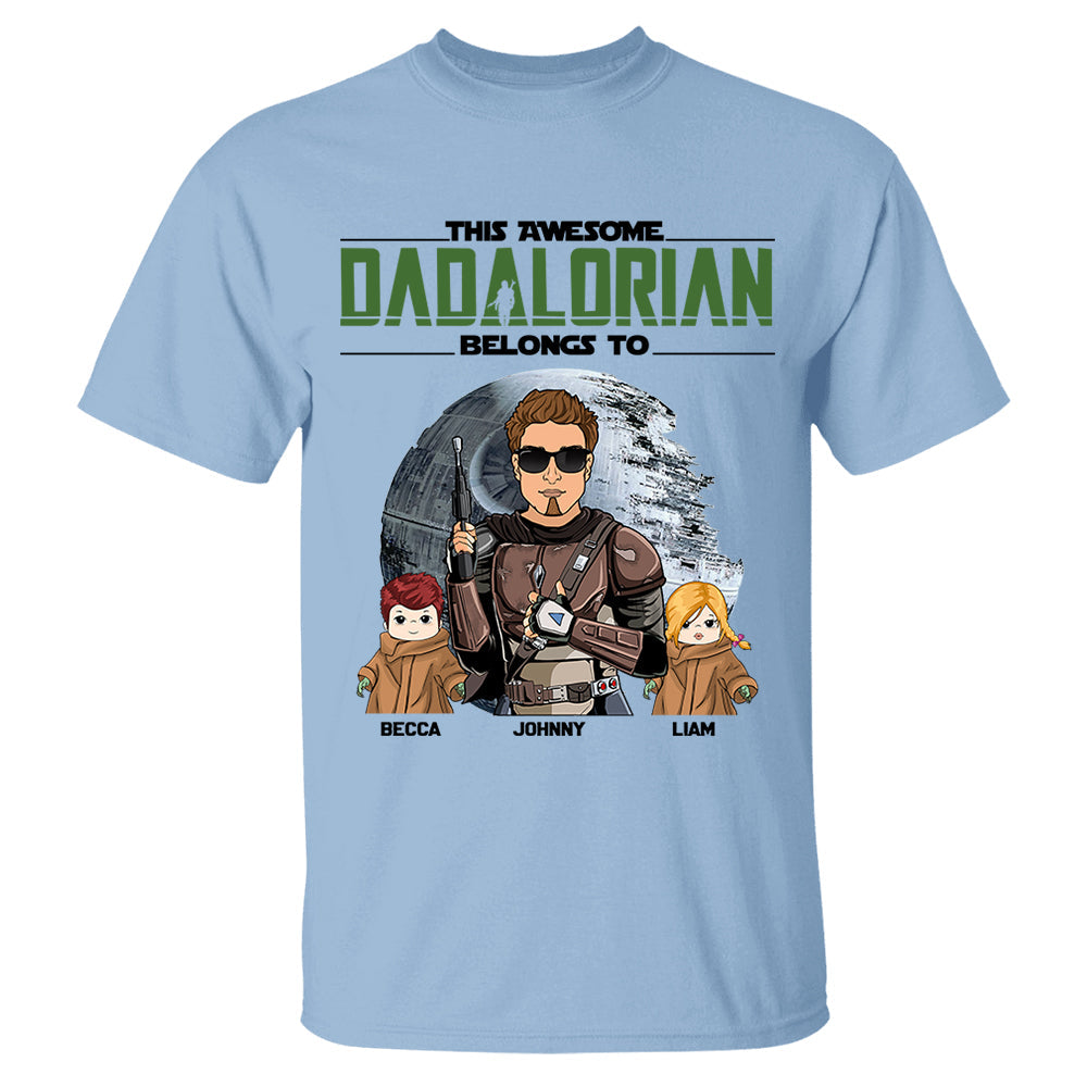 This Awesome Dadalorian Belongs To Personalized Shirt Gift For Dad - Father's Day & Birth Day Gift For Him Vr3