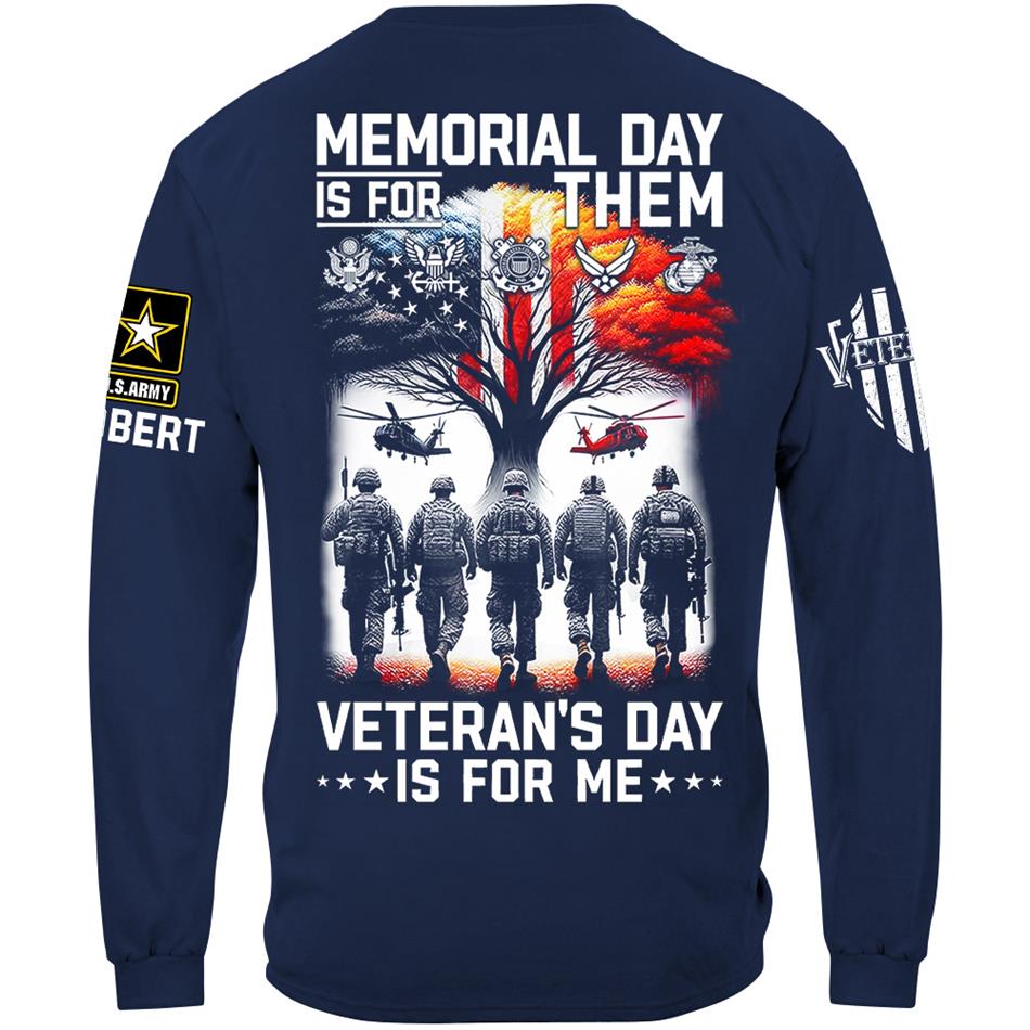 Retro Memorial Day Is For Them Veteran's Day Is For Me Custom Shirt For Veteran Memorial Day Shirt H2511 Trna