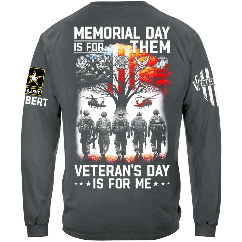 Retro Memorial Day Is For Them Veteran's Day Is For Me Custom Shirt For Veteran Memorial Day Shirt H2511 Trna