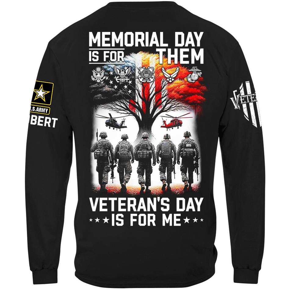 Retro Memorial Day Is For Them Veteran's Day Is For Me Custom Shirt For Veteran Memorial Day Shirt H2511 Trna