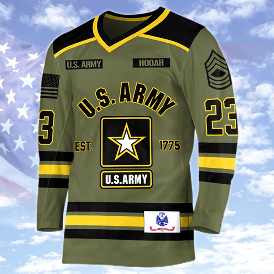 Veteran Premium Hockey Jersey Shirt Personalized Gift For Veteran Soldier Custom All Branches H2511 Trna