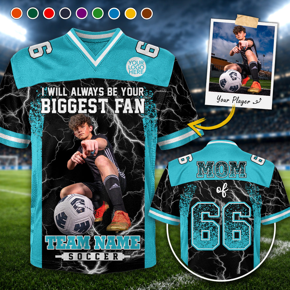 Custom Photo Soccer Mom Shirt Gift For Soccer Mama, Fall Soccer Season Shirt L0411 Hv01
