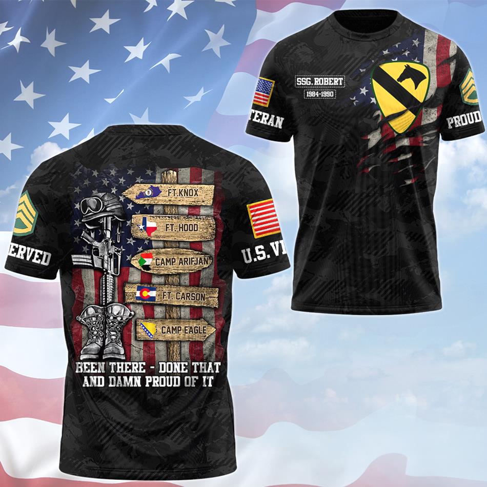 US Veteran World Tour Custom Division Branch Rank Location Personalized All Over Print Shirt For Veteran H2511 Trna